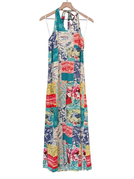 Tommy Bahama Dresses & Skirts - Relax Tommy Bahama Multicolor Patchwork Halter Maxi Dress